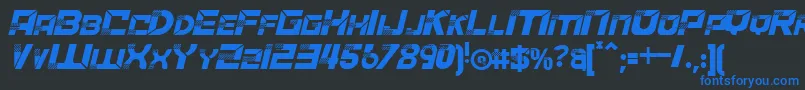 ACCELERAREItalic Font – Blue Fonts on Black Background
