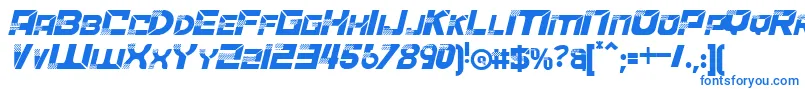 ACCELERAREItalic Font – Blue Fonts on White Background