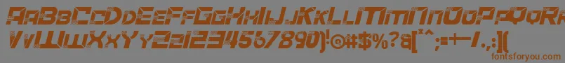 ACCELERAREItalic Font – Brown Fonts on Gray Background