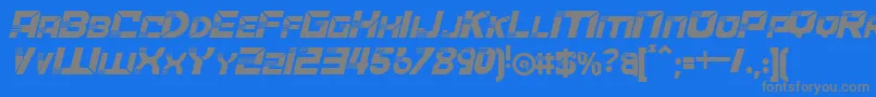 ACCELERAREItalic Font – Gray Fonts on Blue Background