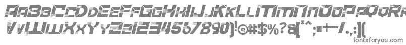 フォントACCELERAREItalic – 白い背景に灰色の文字