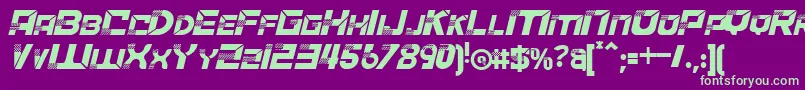 ACCELERAREItalic Font – Green Fonts on Purple Background