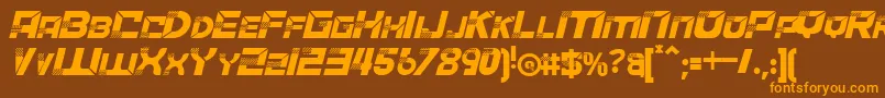 ACCELERAREItalic Font – Orange Fonts on Brown Background