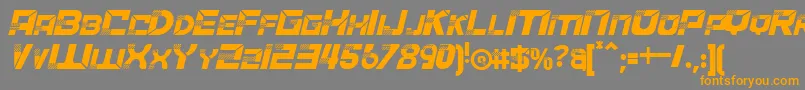 ACCELERAREItalic Font – Orange Fonts on Gray Background