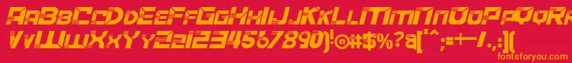 ACCELERAREItalic Font – Orange Fonts on Red Background