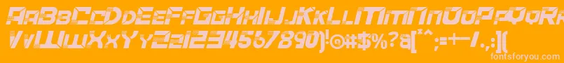ACCELERAREItalic Font – Pink Fonts on Orange Background