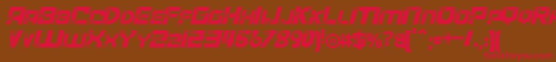 ACCELERAREItalic Font – Red Fonts on Brown Background