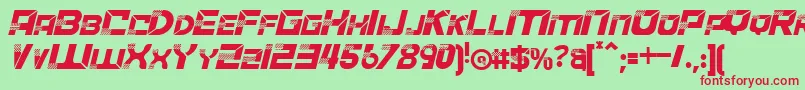 fuente ACCELERAREItalic – Fuentes Rojas Sobre Fondo Verde