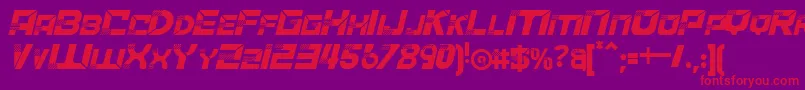 ACCELERAREItalic Font – Red Fonts on Purple Background