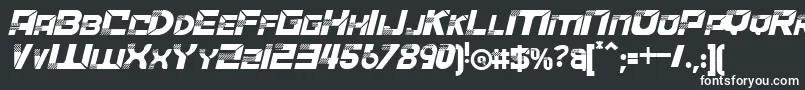 ACCELERAREItalic-fontti – valkoiset fontit mustalla taustalla