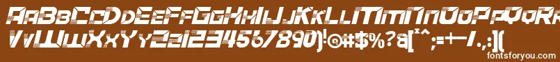 ACCELERAREItalic Font – White Fonts on Brown Background