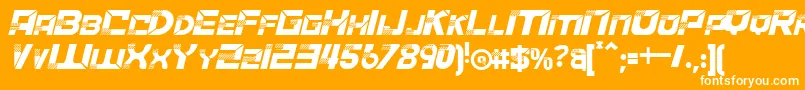 ACCELERAREItalic Font – White Fonts on Orange Background
