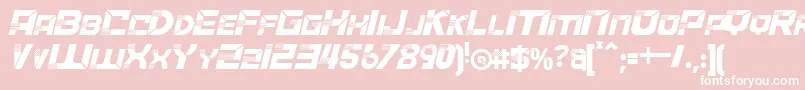 ACCELERAREItalic Font – White Fonts on Pink Background