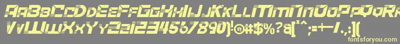 ACCELERAREItalic Font – Yellow Fonts on Gray Background