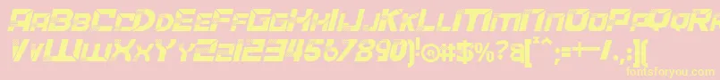 ACCELERAREItalic Font – Yellow Fonts on Pink Background