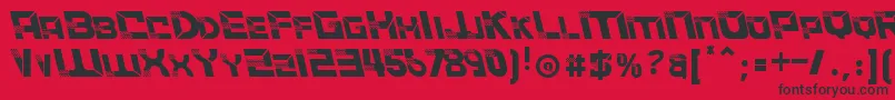 ACCELERARELeftalic Font – Black Fonts on Red Background