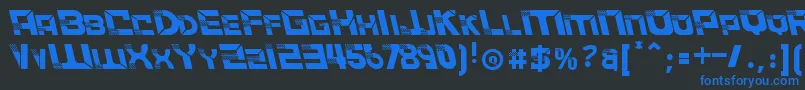 ACCELERARELeftalic Font – Blue Fonts on Black Background