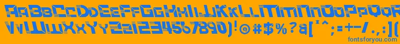 ACCELERARELeftalic Font – Blue Fonts on Orange Background
