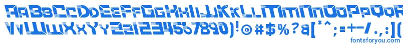 ACCELERARELeftalic Font – Blue Fonts on White Background