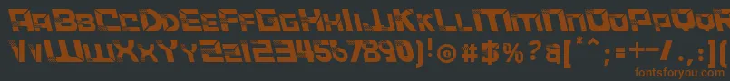 ACCELERARELeftalic Font – Brown Fonts on Black Background