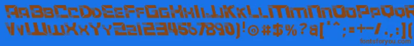 ACCELERARELeftalic Font – Brown Fonts on Blue Background