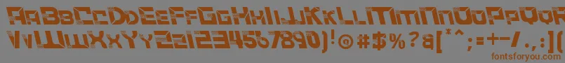 ACCELERARELeftalic Font – Brown Fonts on Gray Background
