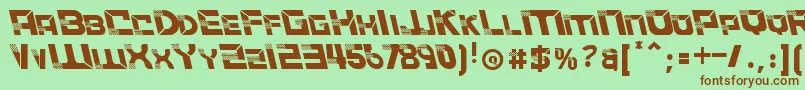 ACCELERARELeftalic Font – Brown Fonts on Green Background