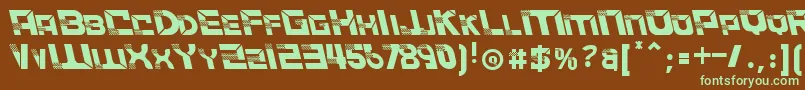 ACCELERARELeftalic Font – Green Fonts on Brown Background