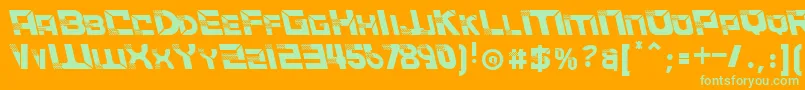 ACCELERARELeftalic Font – Green Fonts on Orange Background