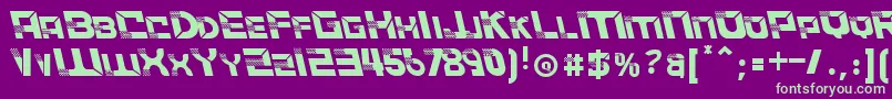 ACCELERARELeftalic Font – Green Fonts on Purple Background