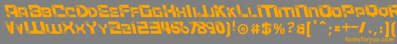 fuente ACCELERARELeftalic – Fuentes Naranjas Sobre Fondo Gris