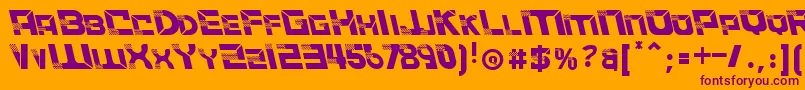 ACCELERARELeftalic Font – Purple Fonts on Orange Background