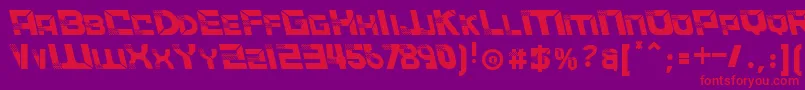 ACCELERARELeftalic Font – Red Fonts on Purple Background