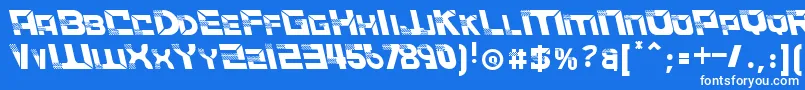 ACCELERARELeftalic Font – White Fonts on Blue Background