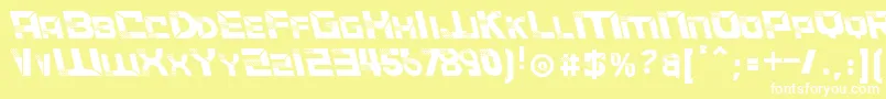 ACCELERARELeftalic Font – White Fonts on Yellow Background