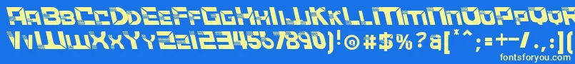 ACCELERARELeftalic Font – Yellow Fonts on Blue Background