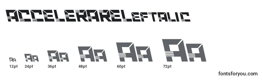 ACCELERARELeftalic Font Sizes