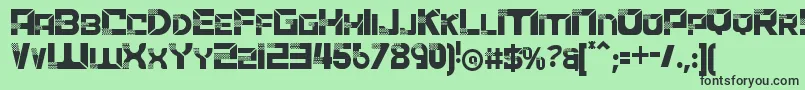More about ACCELERARERegular Font ACCELERARERegular Font – Black Fonts on Green Background