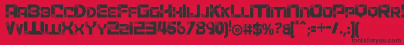 ACCELERARERegular Font – Black Fonts on Red Background