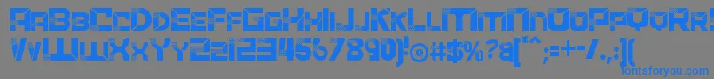 ACCELERARERegular Font – Blue Fonts on Gray Background