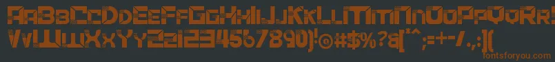 ACCELERARERegular Font – Brown Fonts on Black Background