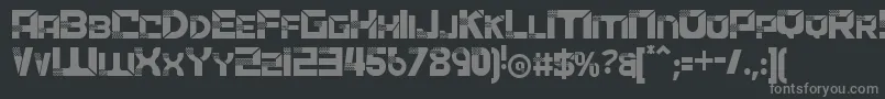 ACCELERARERegular-Schriftart – Graue Schriften auf schwarzem Hintergrund