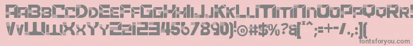 Fonte ACCELERARERegular – fontes cinzas em um fundo rosa
