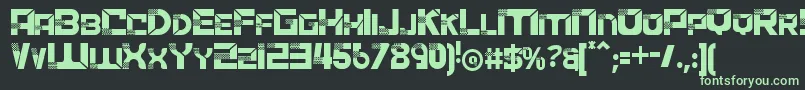 En savoir plus sur la police ACCELERARERegular Police ACCELERARERegular – polices vertes sur fond noir