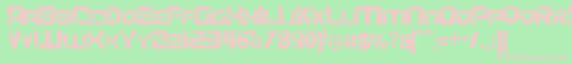 Czcionka ACCELERARERegular – różowe czcionki na zielonym tle