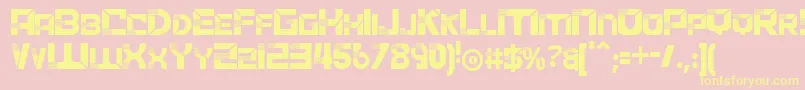 ACCELERARERegular Font – Yellow Fonts on Pink Background