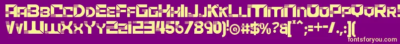 ACCELERARERegular Font – Yellow Fonts on Purple Background