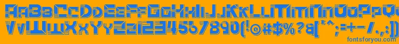 ACCELERAREShadow Font – Blue Fonts on Orange Background