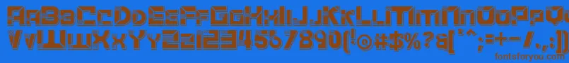 ACCELERAREShadow Font – Brown Fonts on Blue Background