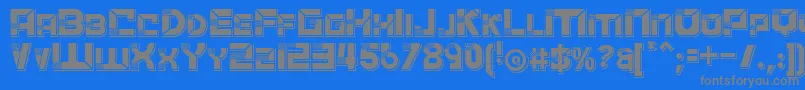 ACCELERAREShadow Font – Gray Fonts on Blue Background